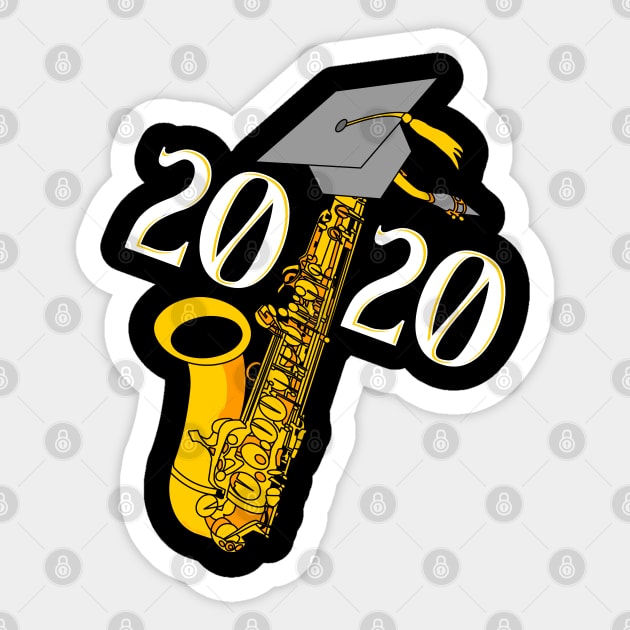 Saxophone 2020 Graduation Sticker by Barthol Graphics